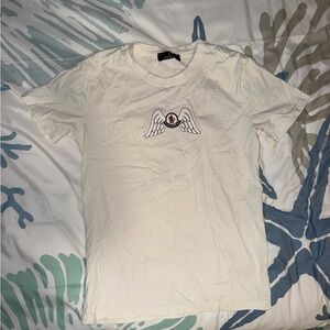 Moncler Off-White Tee with Winged Logo